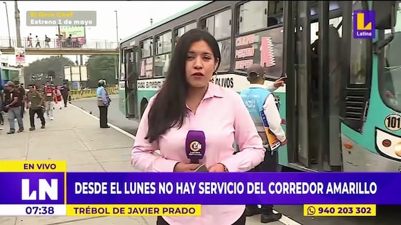 Suspenderán servicio del Corredor Amarillo desde este lunes 24 de abril