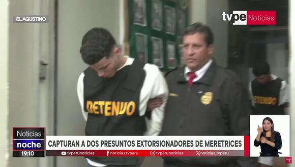 Capturan a dos presuntos extorsionadores de meretrices