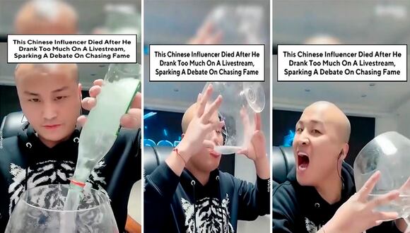 China: Influencer falleció tras reto viral de tomar siete botellas de licor EN VIVO