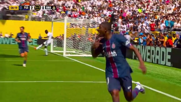 Gol de Dembelé para el 2-0 de PSG vs. Real Madrid. (Video: DAZN)