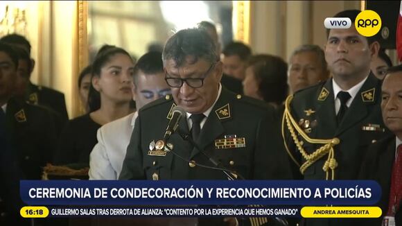 Policías Recibien Condecoración Y Reconocimiento De Dina Boluarte Y Vicente Romero