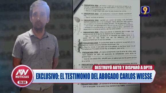TROME - El testimonio de Carlos Wiesse ante la Fiscalía: Negó haber atacado el auto de su vecino con un bate pese a imágenes