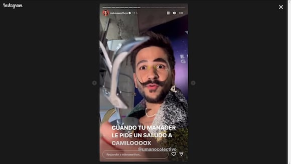 Camilo felicita a Milena Warthon