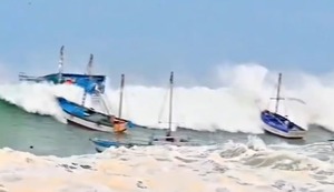 Malecón de Máncora queda destruido tras oleaje anómalo en Piura