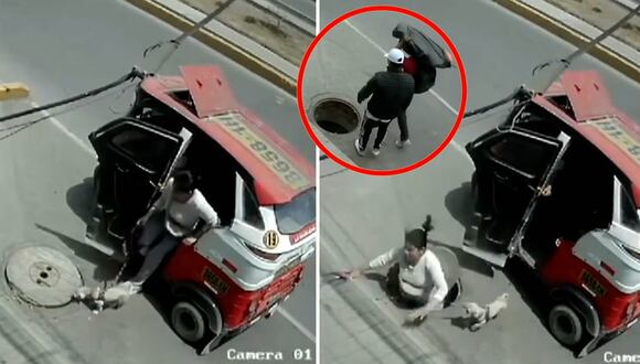 Buzón sin tapa en Ancón provoca accidente