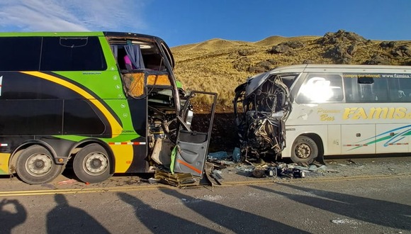 Cusco: Cuatro muertos y 25 heridos dejó choque frontal de buses.