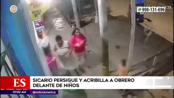Piura: Sicario persigue y acribilla a obrero delante de niños