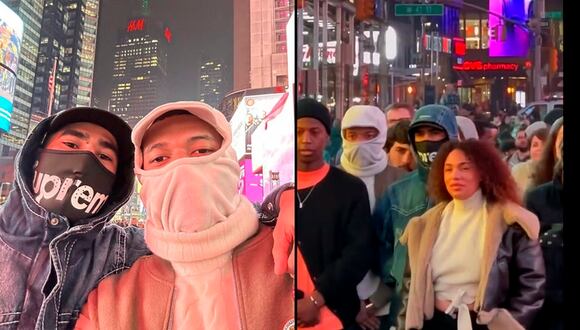 Mbappé y Hakimi se camuflan en las calles de Nueva York y disfrutan espectáculo callejero