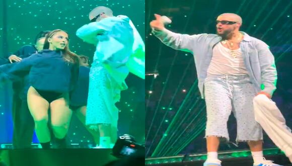 Bad Bunny tuvo pequeño incidente con bailarina en su concierto en Puerto Rico