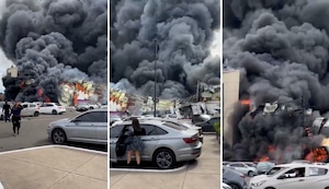 Impactante incendio consume casino y parque infantil en México