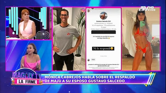 TROME - Magaly sobre supuesta foto de Gustavo Salcedo y Mariana de la Vega ‘en toalla’: “No precisamente están entrenando”