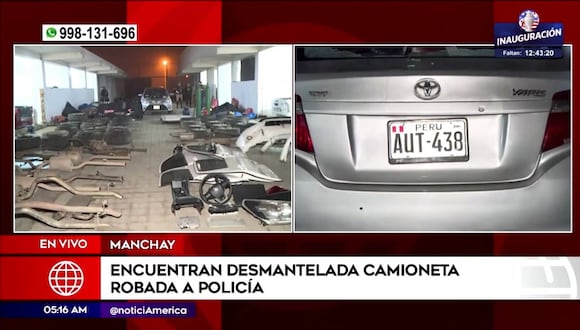 Manchay: Encuentran desmantelada camioneta robada a policía