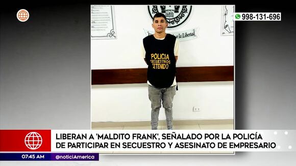 Liberan a “Maldito Frank”, señalado por la policía de participar en secuestro y asesinato de empresario