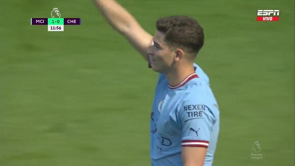 Gol de Julián Álvarez para el 1-0 del Manchester City ante el Chelsea. (Video: ESPN)