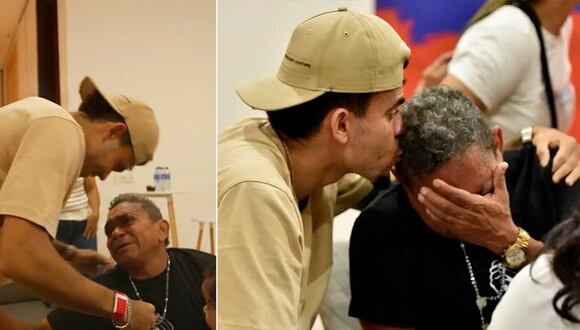 Así fue el emotivo reencuentro de Luis Díaz con su padre en Colombia