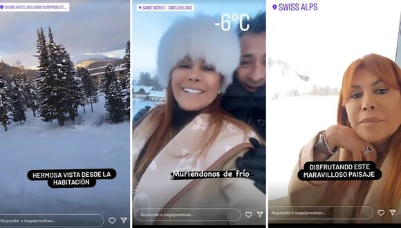 Magaly Medina presume sus vacaciones en Suiza con su esposo
