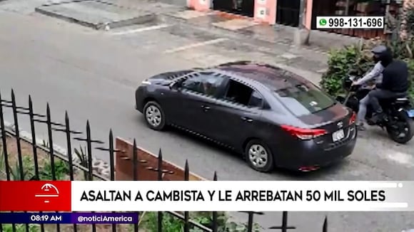 Delincuentes roban 50 mil soles a cambista