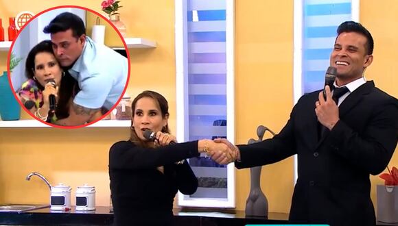 Christian Domínguez saluda a Lizbeth Cueva