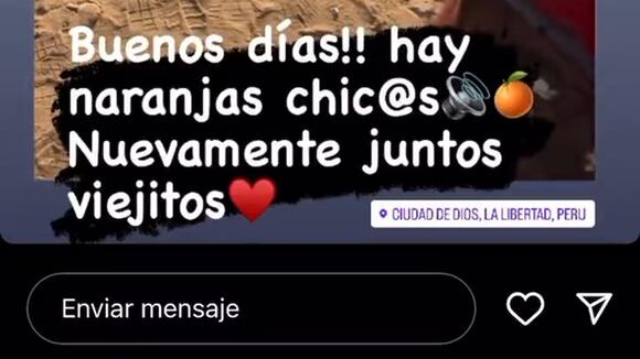 José Rivera sorprendió a sus padres en su puesto de venta de naranjas