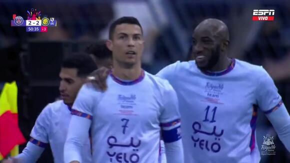 Cristiano Ronaldo marcó el 2-2 entre Riyadh Season vs. PSG. (Video: ESPN)