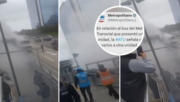 Metropolitano: humo en bus desató pánico entre usuarios