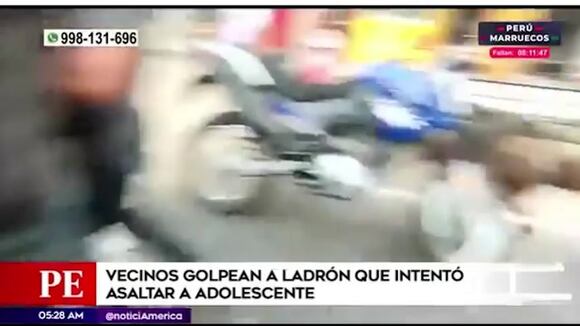 Vecinos golpean a ladrón