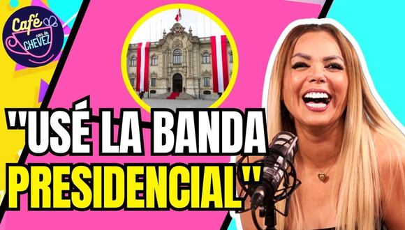 Shirley Cherres estuvo con expresidente y usó la banda presidencial