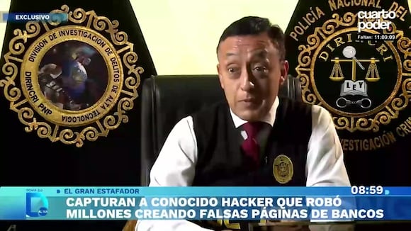 Capturan a hacker que robó más de 20 millones de soles