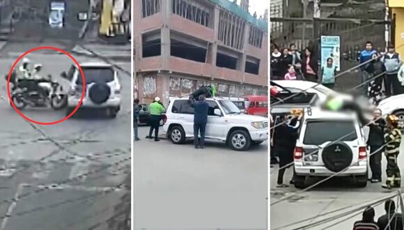 San Juan de Miraflores: policía termina sobre techo de camioneta en accidente de tránsito