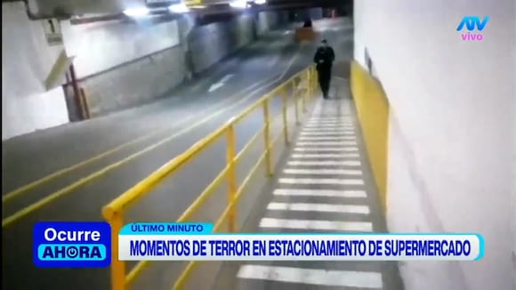 TROME | Capturan a balazos a pareja de mujer policía en estacionamiento de Plaza Vea. Video: ATV