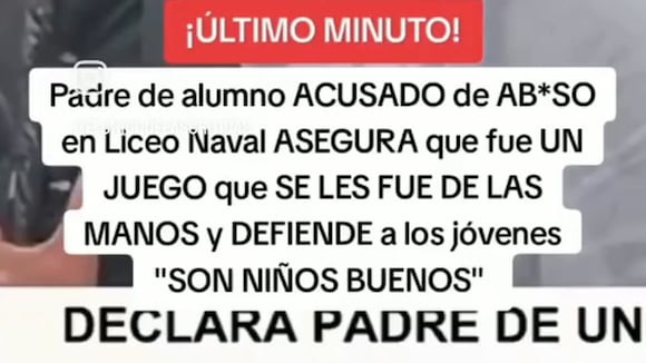 TROME - Padre de menor investigado por agresión sexual en Liceo Naval: “Estaban jugando, se les fue de las manos”