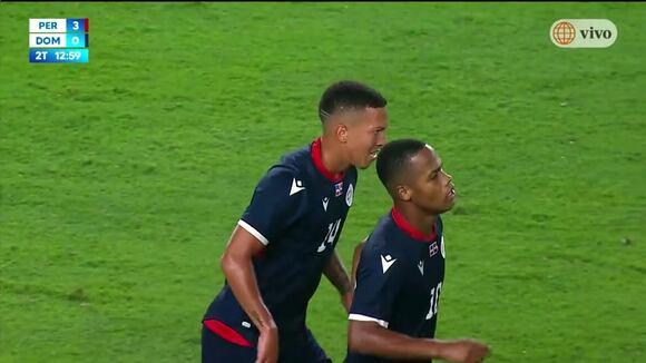 Gol de Jean López para República Dominicana en el descuento de 3-1 ante Perú. (Video: América TV)