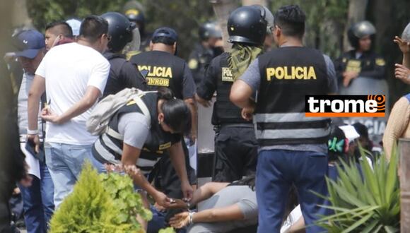TROME - Policías ingresan a residencia universitaria de San Marcos