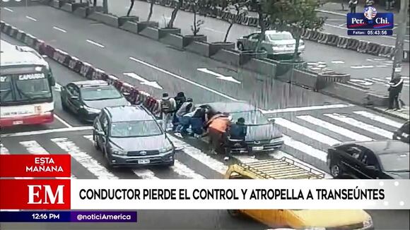 Conductor pierde el control de vehículo y embiste a transeúntes en la avenida Abancay
