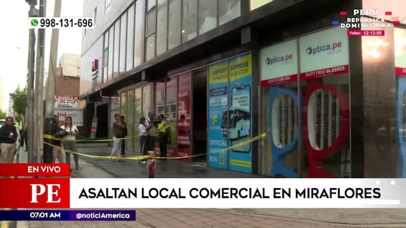 Asaltan local comercial en Miraflores