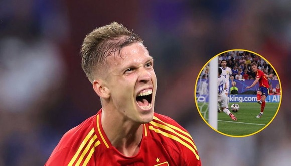 Dani Olmo fuerza error de Jules Koundé en 2-1 de España vs. Francia. (Video: ESPN)