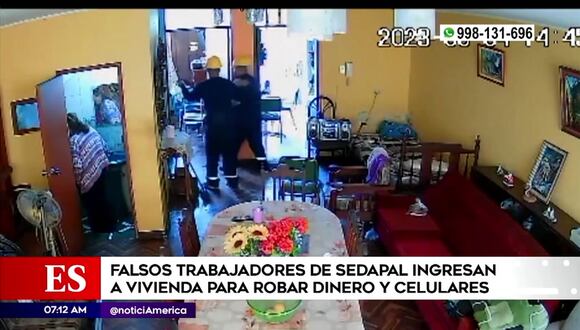Falsos trabajadores de Sedapal ingresan a vivienda para robar dinero y celulares