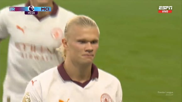 Erling Haaland marcó el 2-0 del Manchester City sobre el Burnley. (Video: ESPN)