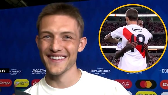 La felicidad de Oliver Sonne por debutar oficialmente con la selección peruana