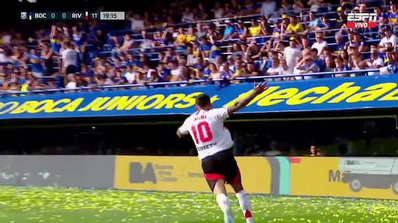 Gol de Manuel Lanzini para el 1-0 de River vs. Boca. (Video: ESPN)