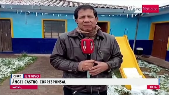 Se registra intensa nevada en Cusco