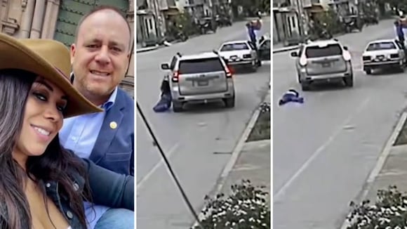 Alcalde de Pimentel arrastra a esposa con camioneta