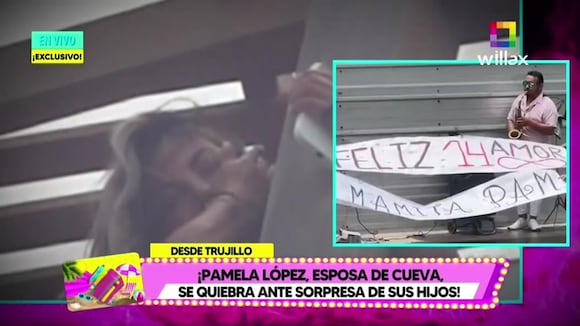 TROME - Pamela López reaparece y se quiebra con sorpresa de su hijos por San Valentín: Así se ve tras revelación de infidelidades de Christian Cueva