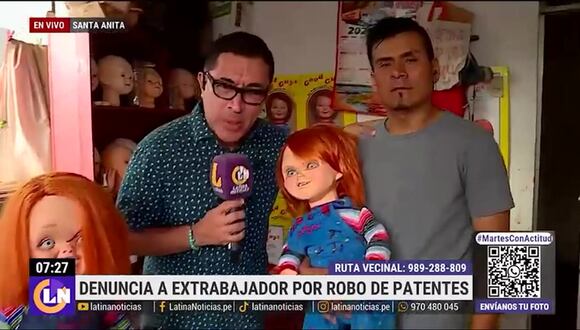 Hombre que elabora muñecos de Chucky denuncia que extrabajador le robó piezas
