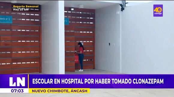 Chimbote: Escolar fue trasladado a hospital tras tomar Clonazepan
