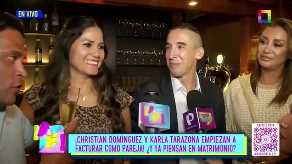 TROME - Karla Tarazona chotea pedida de mano de Christian Domínguez