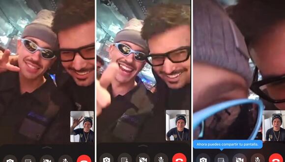 Mario Hart y Feid se reencuentran por videollamada gracias a Ezio Oliva