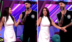 Jazmín Pinedo y Gino Assereto se reencuentran durante programa en vivo: “Hoy viene mi ex”