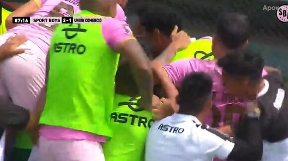 Fabrizio Roca puso el 2-1 en el Sport Boys vs. Unión Comercio (Fuente: prensa SBA)