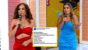 Temblor de magnitud 4.5 sorprendió en vivo a Ethel Pozo y Janet Barboza